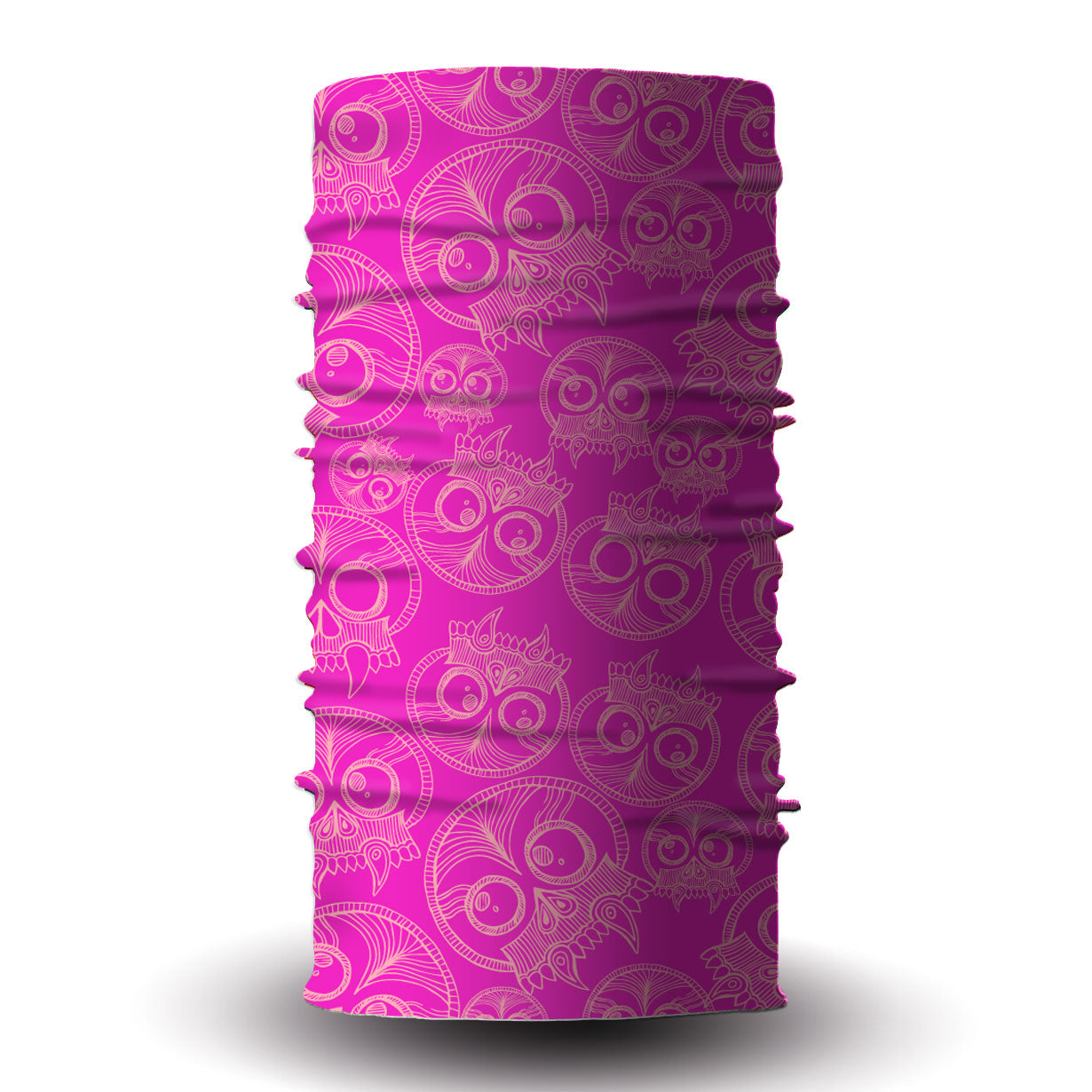 skulls bandana buff pink pattern- liratech.eu