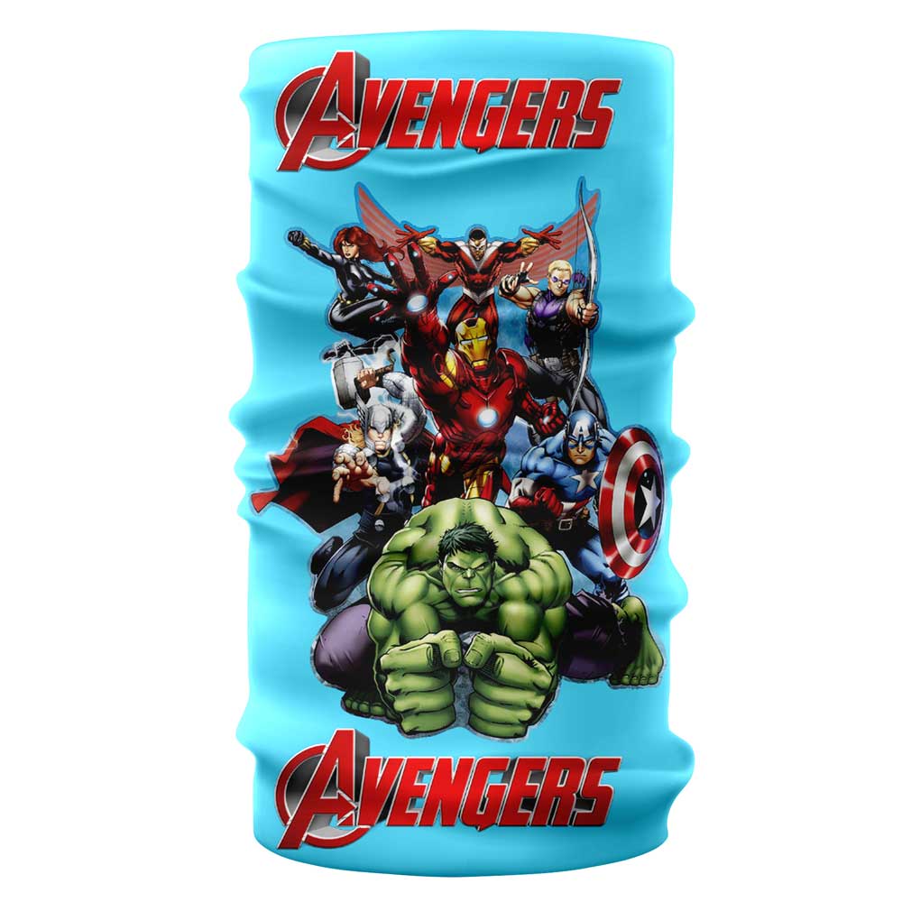 "Avengers" blue and red pattern bandana, buff liratech.eu