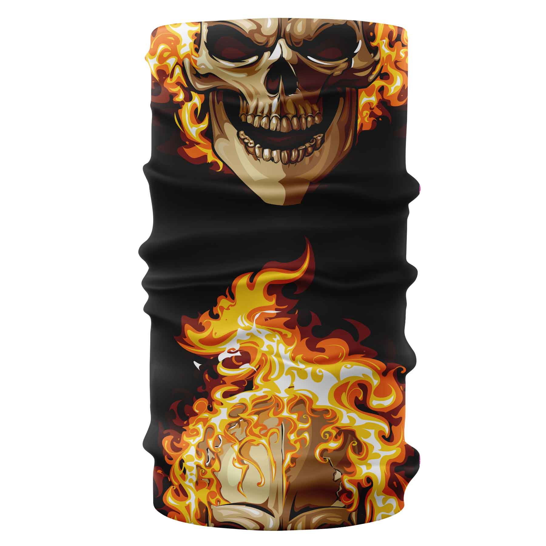 fire skull pattern bandana buff- liratech.eu