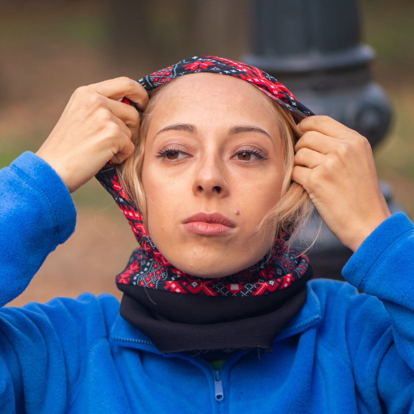 "Maria" bandana- polar, buff- liratech.eu