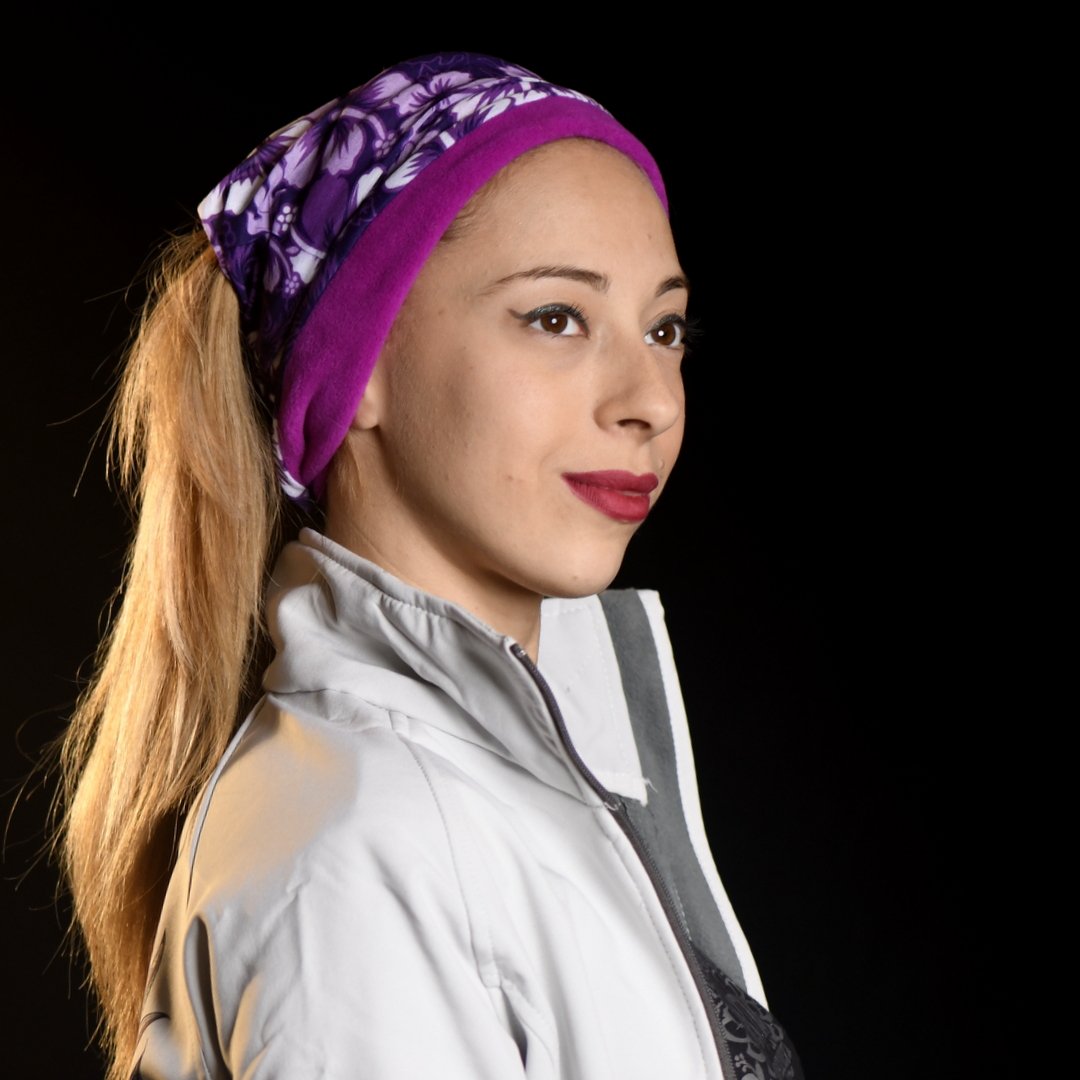 "Hibiscus" purple, bandana- polar liratech.eu