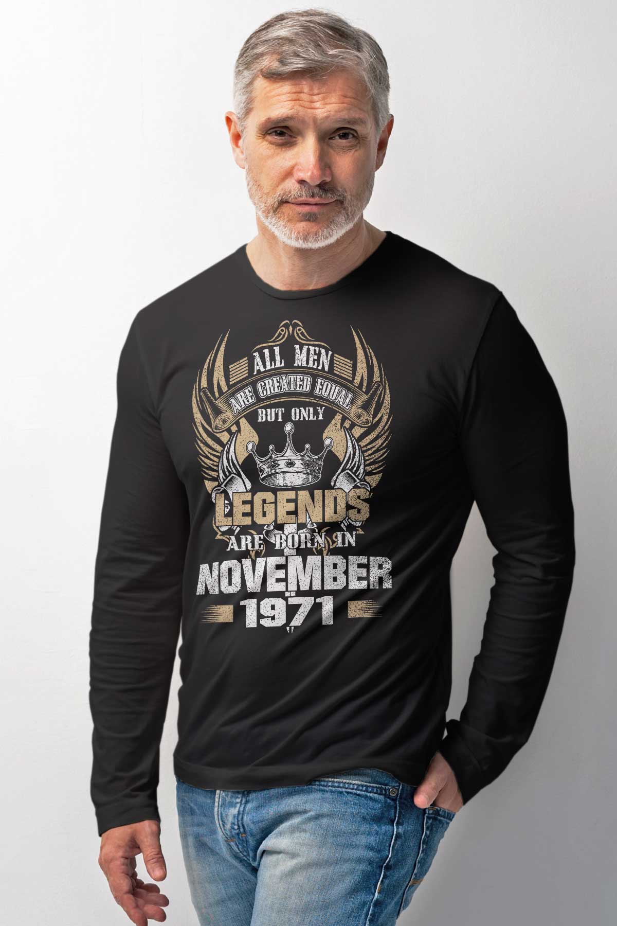 All man equal, but Legend... - for a birthday with a month and a year to order - a T-shirt, blouse or sweatshirt-liratech.eu