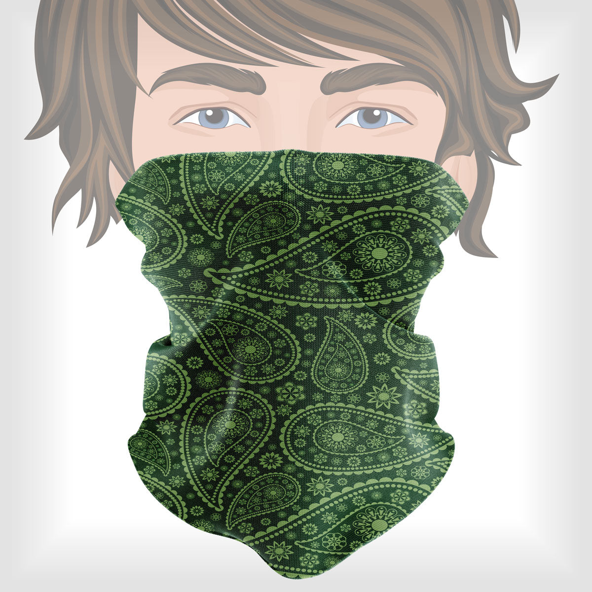 hip hop green paki pattern bandana buff- liratech.eu